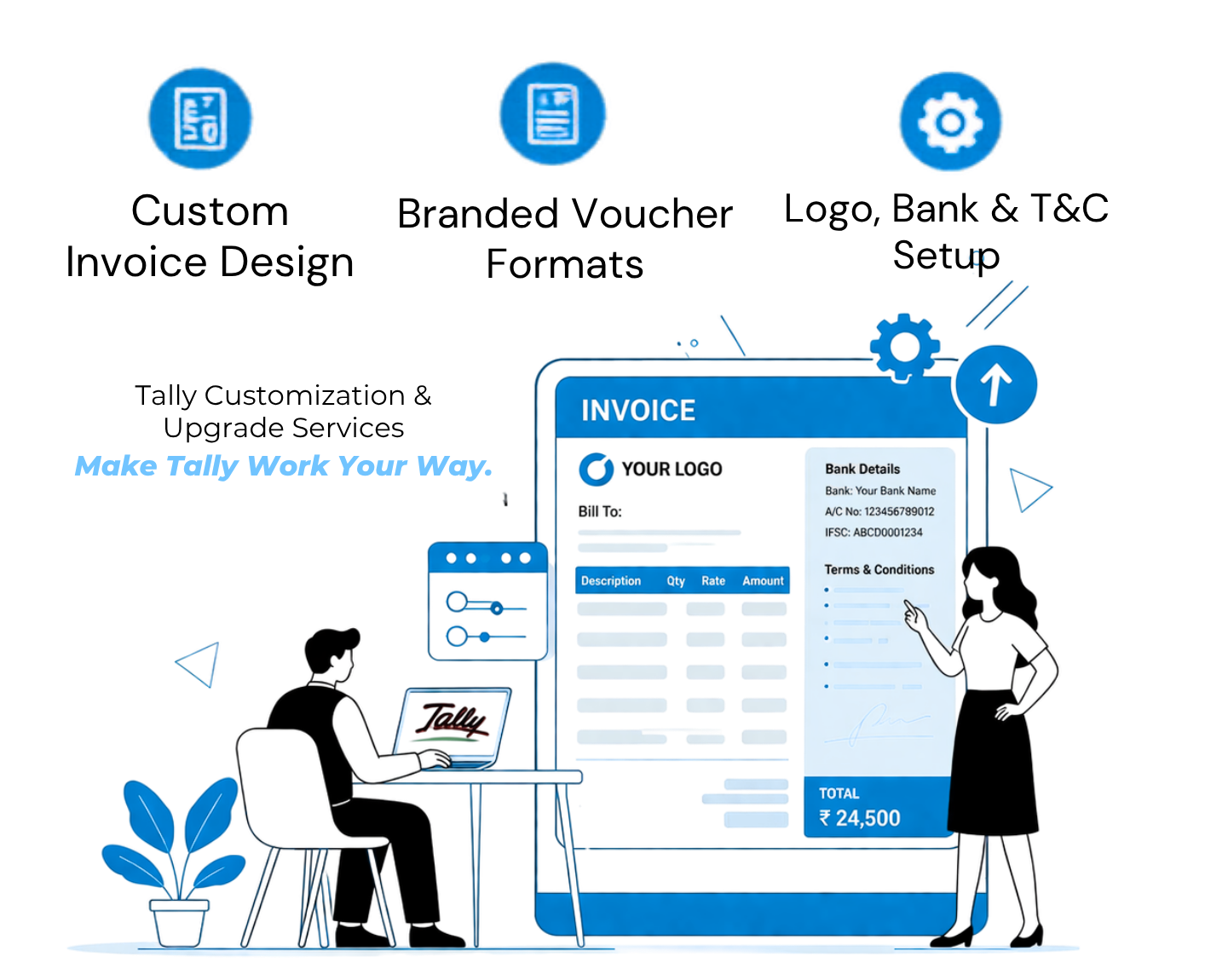 Tally customization and upgradation dashboard for business automation